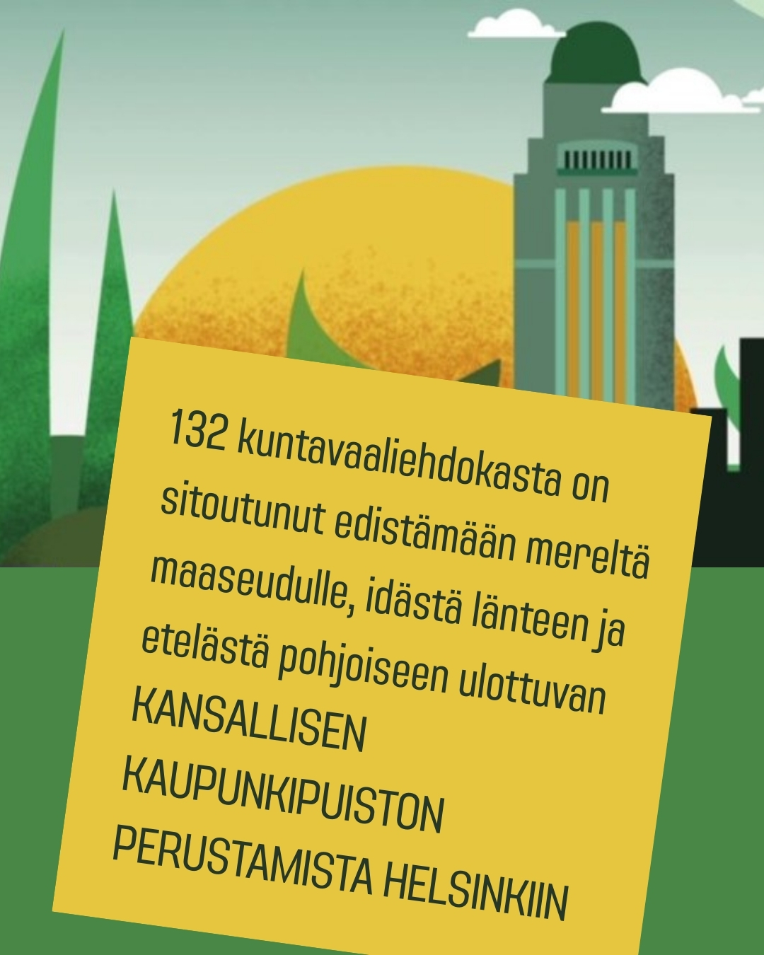 Laajan kansallisen kaupunkipuiston perustaminen Helsinkiin